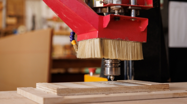 CNC Router milling a piece of wood