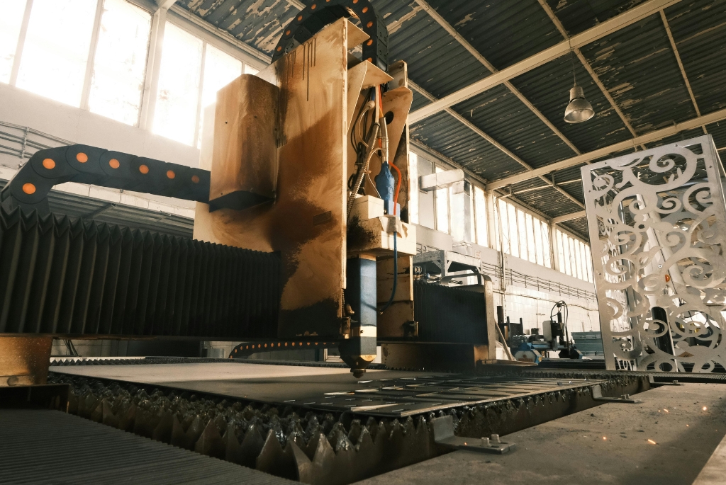 Machines performing manufacturing operations on the factory floor
