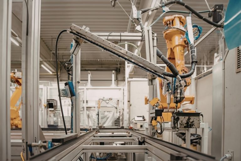 Automated machine in a CNC shop