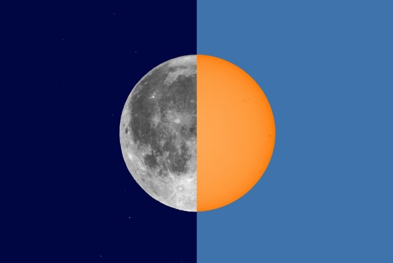 Split image of sun during the day shift and moon during night shift