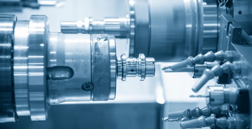 Swiss CNC Machine Tool up close